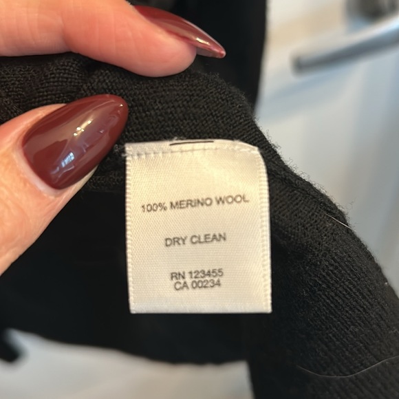 LORD & TAYLOR Black Merino Wool Duster - Picture 5 of 6